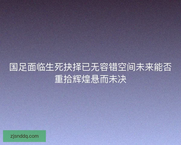 国足面临生死抉择已无容错空间未来能否重拾辉煌悬而未决